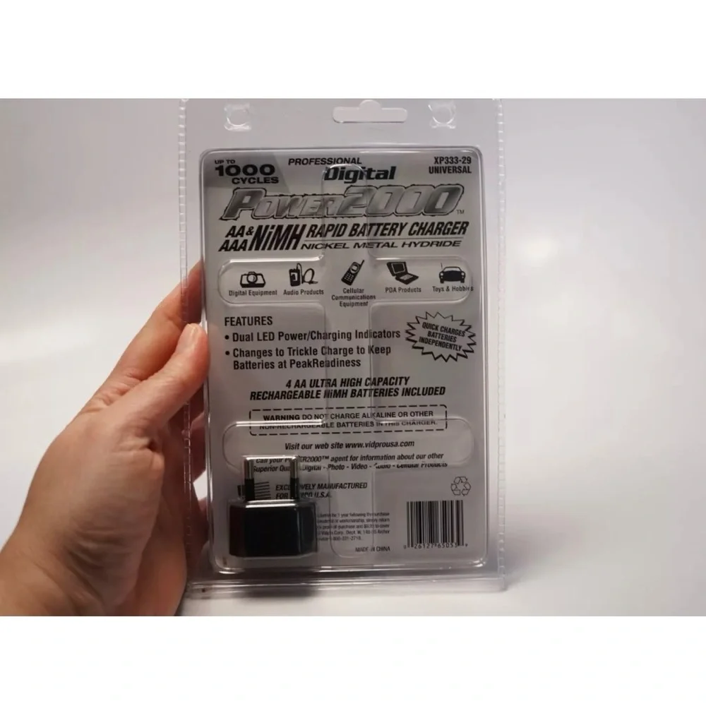 POWER2000 AA & AAA NIMH NICKEL METAL HYDRIDE RAPID BATTERY CHARGER